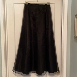 NWOT Jane Hamill black tie skirt